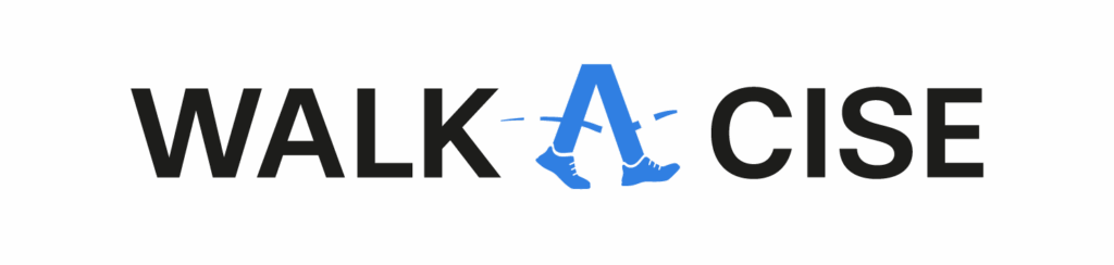 walk a cise logo blue black on white transparent